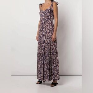 Veronica Beard Windansea Fora-Print Maxi Dress Floral summer dress Size Large